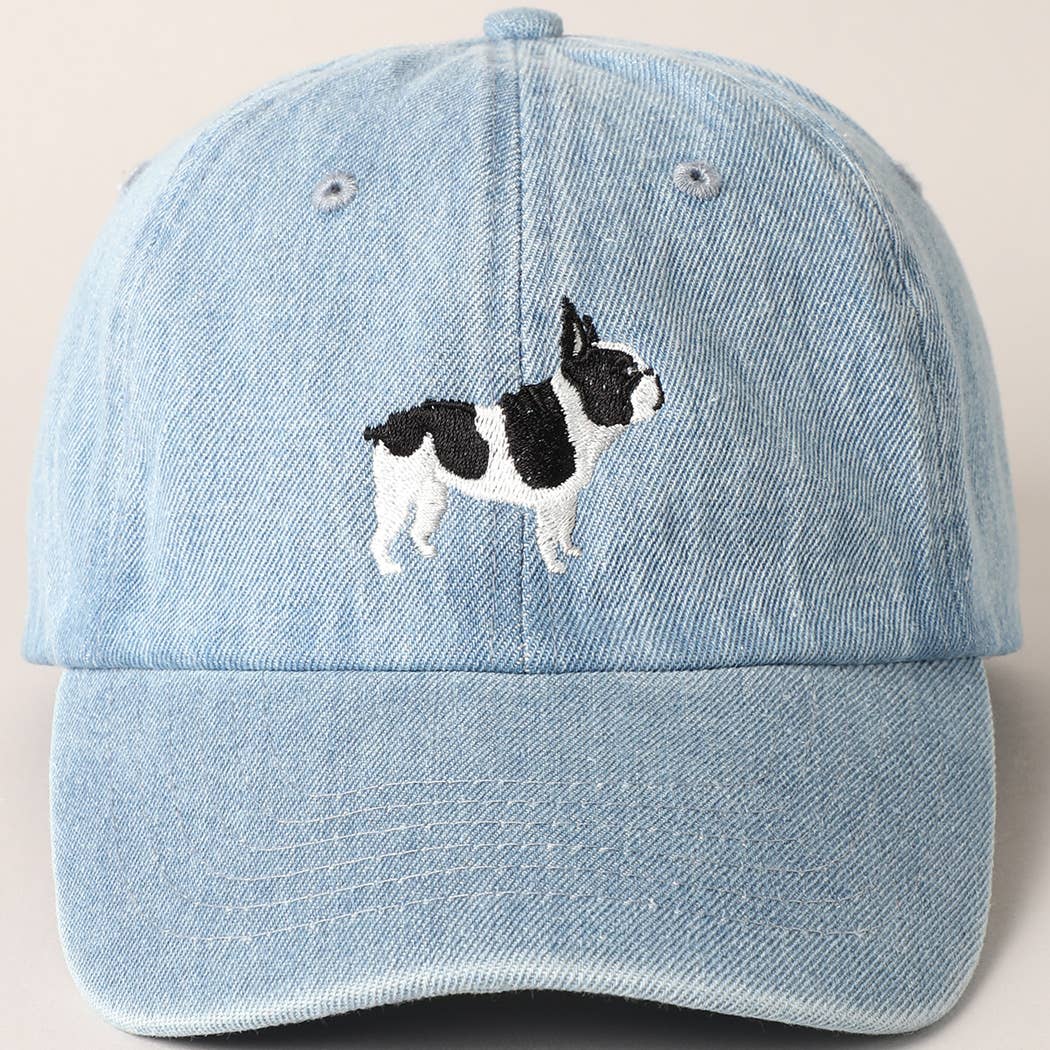 French Bulldog Dog Embroidered Cap