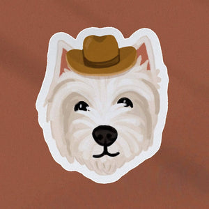 Cowboy Westie Sticker