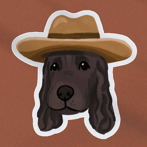 Cowboy Cocker Spaniel Sticker