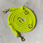 Load image into Gallery viewer, Neon Yellow Rope Leash 
