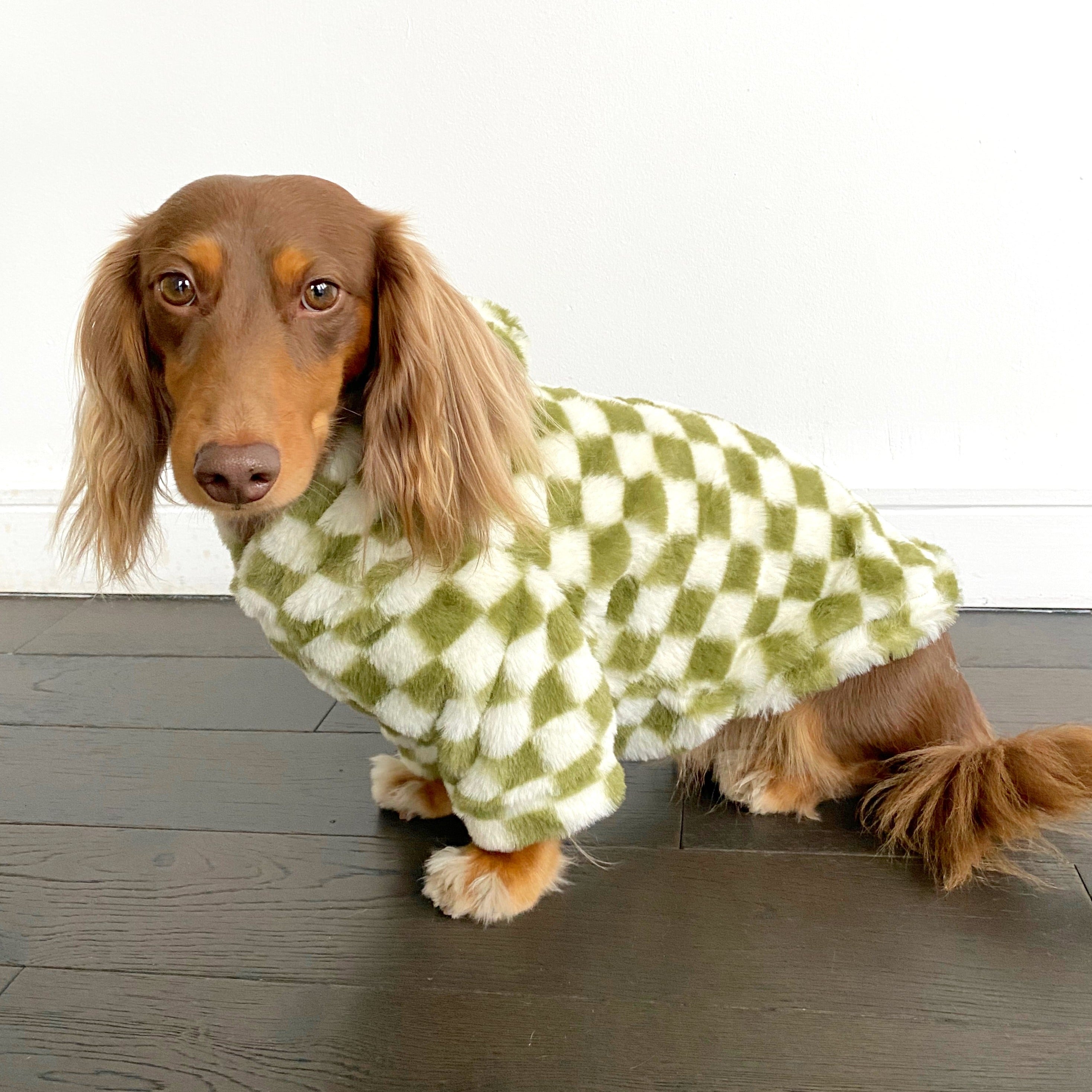 Green Checkered Hoodie