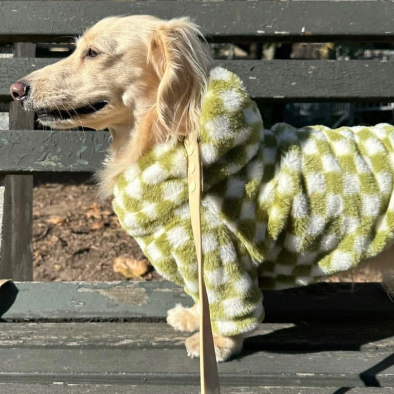 Green Checkered Hoodie